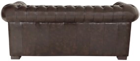 furniture-nabytek.cz - Kožená sedačka Chesterfield trojmiestna
