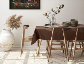 Dekorstudio Teflónovy obrus na stôl Gold II - hnedý Rozmer obrusu (šírka x dĺžka): 110x160cm