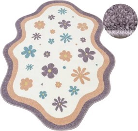 Koberec Lima M182A krémový / fialový