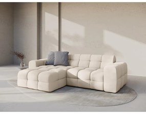 Béžová rohová pohovka (ľavý roh/s leňoškou) Kendal – Micadoni