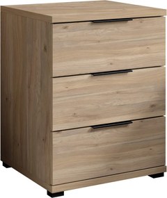 Nočný stolík s 3 zásuvkami Smilla, výška 61 cm, dub mauvella