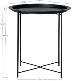 Kovový okrúhly odkladací stolík ø 47 cm Bastia – House Nordic