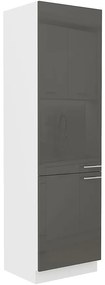 Kuchynská skrinka Lara 60dk-210 2f Bb Mdf Šedá lesk