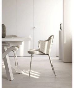 Béžové čalúnené jedálenské kreslá v súprave 2 ks Yunia – Kave Home