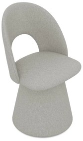 Svetlosivé čalúnené jedálenské kreslo Kalo – Makamii