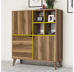 Skrinka Phoebe (orech + žltá). Akcia -20%. Vlastná spoľahlivá doprava až k Vám domov. 1088783
