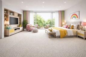 Timzo, Metrážny koberec Avila 9435, na mieru, šíře 4m,5m, šedá, filc, obývacia izba