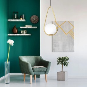 Toolight - Stropné svietidlo 1xE27 60W APP472-1CP, zlatá, OSW-00650