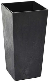 PLASTOVÝ KVETINÁČ PORTO 46X25X25 CM IMITÁCIA BETÓNU ČIERNA