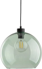 Závesný luster CUBUS 1xE27/15W/230V čierna/dymová zelená