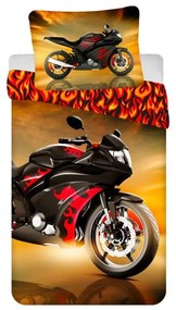 JERRY FABRICS Obliečky Motorka Red Bavlna, 140/200, 70/90 cm