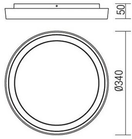 Redo 9184 - LED Vonkajšie stropné svietidlo BEZEL LED/30W/230V IP54 antracit