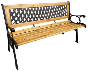 Záhradná lavica MIRT béžová/jedľové drevo