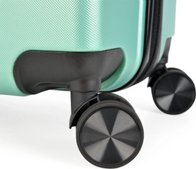 BONTOUR „Wave“ 3-dielna súprava kufrov s dvojitými kolieskami, s TSA zámkom, púdrovo zelená