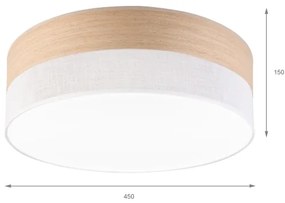 LED Stropné svietidlo SIRJA WOOD LED/36W/230V pr. 45 cm biela/dub
