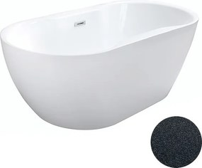 Besco Akrylátová voľne stojaca vaňa Navia Glam G 140x75 (150x80, 160x80) BESCO-Typ výpuste: Click-Clack s prepadom, grafit, BESCO-Rozmery: 160x80, BE…