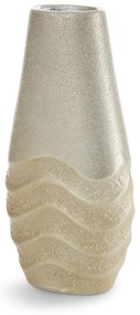 KERAMICKÁ VÁZA SANI 13X7X26 CM BÉŽOVÁ
