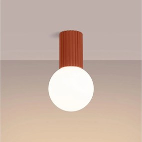 Sollux SL.1728 - Kúpeľňové stropné svietidlo HALO 1xG9/8W/230V IP44 oranžová