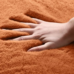 Tutumi Rea, Jedwabisty Wysoki Dywan Rabbit Brick-red, SHG-08801