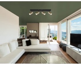 Globo 57911-4M - Bodové svietidlo ROBBY 4xGU10/35W/230V čierna/mosadz