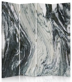 Ozdobný paraván Textura Marble Grey - 145x170 cm, štvordielny, klasický paraván