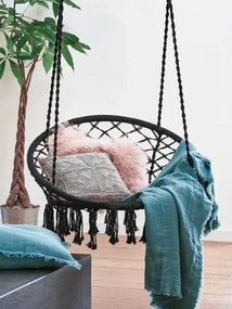 Závesné kreslo BOHO 490129A čierne