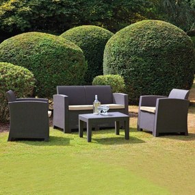 Veľký ratanový set Avenberg MELFI - hnedý ratan