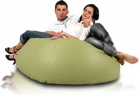 Sedací vak guľa Maxi ekokoža TiaHome - olivová zelená