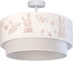 Brilagi-LED Detský prisadený luster BOBO 1xE27/60W/230V pr. 40 cm krémová/šedá/kráľovská