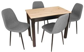 Jedálenská zostava1+4 Timo artisan/čierna