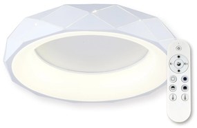 TOP-LIGHT Stropné dizajnové LED svetlo APOLO 60B RC, 45W, diaľkové ovládanie, okrúhle, biele