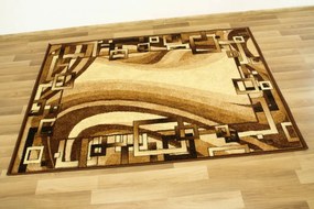 Koberec GOLD 355/12 Fale Geometria hnedý / béžový