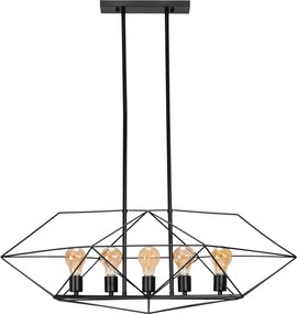 Toolight Toolight, stropné svietidlo 5xE27 APP1037-5CP, čierna, OSW-05561