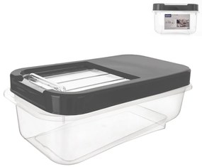 2. akosť - Dóza na potraviny, veľkokapacitný box SLOP, sivé posuvné veko - 5 l (vada+prasklina)