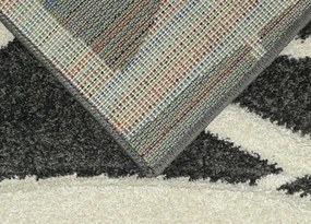 Koberce Breno Kusový koberec PORTLAND 57/RT4E, čierna, viacfarebná,160 x 235 cm