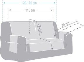 Poťah na dvojmiestnu pohovku Universal grey