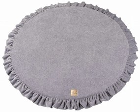 Sivá detská hracia podložka ø 100 cm – Meowbaby