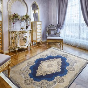 Koberec Exkluzívny Qum Silk 02 modrý