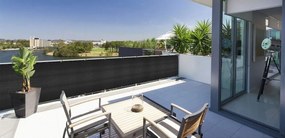 Balkónová zástena sivá 1x5 m PE