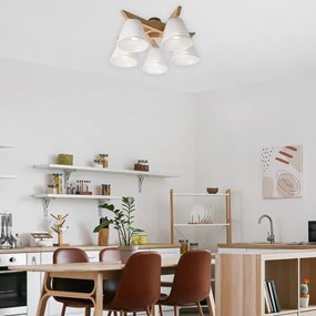 Prisadený luster ANTONIO 5xE14/40W/230V dub