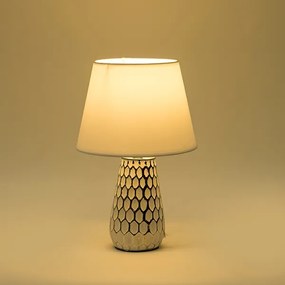 Stolná lampa 1xE14/40W/230V biela/strieborná