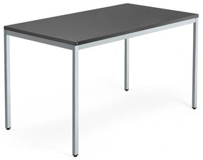 Kancelársky pracovný stôl QBUS, 1400x800 mm, čierna/strieborná