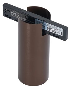 Moderný reflektor tmavý bronz pre koľajnicový systém 1-fázový GU10 35mm - Slimline Nubee Honey