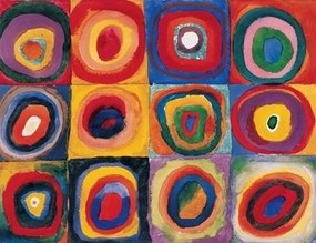 Umelecká tlač Color Study: Squares with Concentric Circles, Wassily Kandinsky