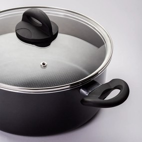 Hrniec so sklenenou pokrievkou ø 24 cm – Venus Lunasol Induktion black - 600549