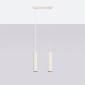 Krémové závesné svietidlo Gleam – Sollux