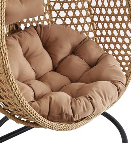 Skládací závěsné houpací křeslo Houseland Lisso XL světle hnědé