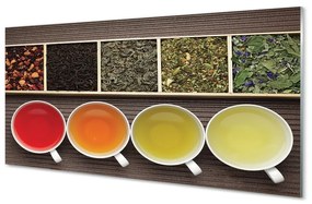 Obraz na skle čaju byliny 140x70 cm