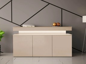 Komoda Bis 3D 160 s LED osvetlením, Farba: púštny piesok