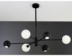 Jupiter 1997 - Luster na tyči MOKA 3xGU10/10W/230V + 3xG9/10W/230V čierna/biela